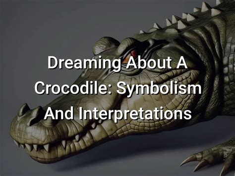  Exploring the Varied Interpretations of Dreaming about Holding a Crocodilian Creature 