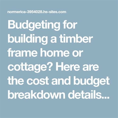 Budgeting for Your Timber Home Project