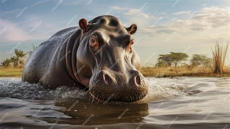 Capturing the Beauty: Breathtaking Photos of Juvenile Hippopotami in Their Natural Habitat