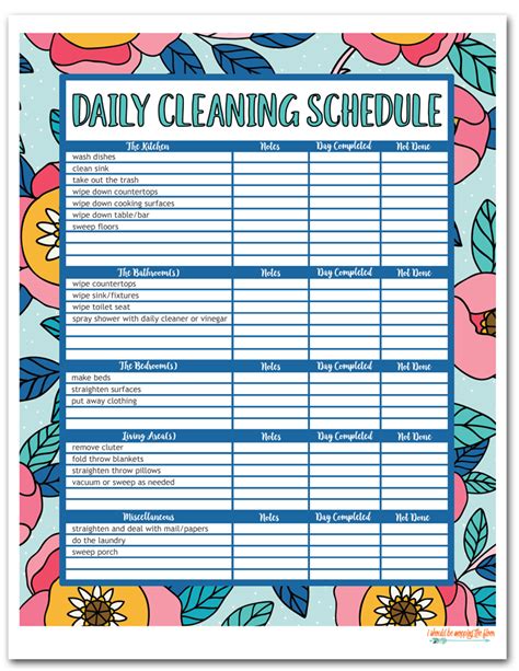 Create a Cleaning Schedule