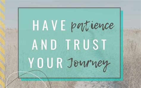 Cultivating Patience and Trusting the Journey