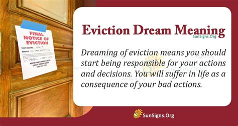 Decoding Dream Symbols: Unraveling the Significance of an Eviction