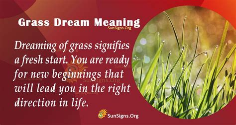 Decoding Various Symbols Associated with Grass Dreams: Unraveling their Significance