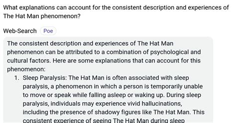 Demystifying the Hat Man: Scientific Explanations