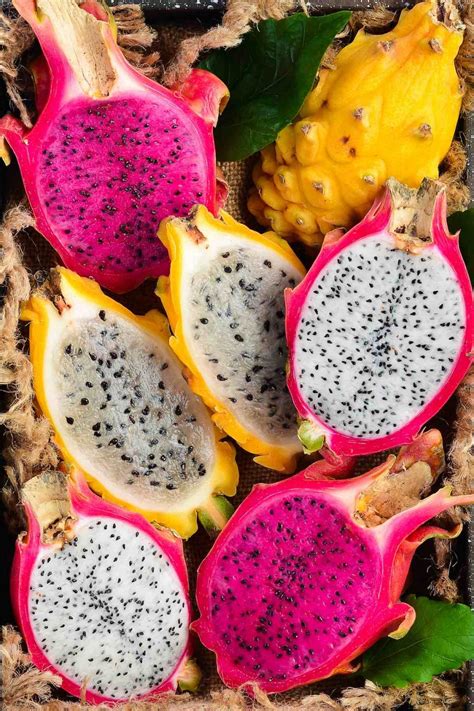 Different Varieties and Colors of Dragon Fruit