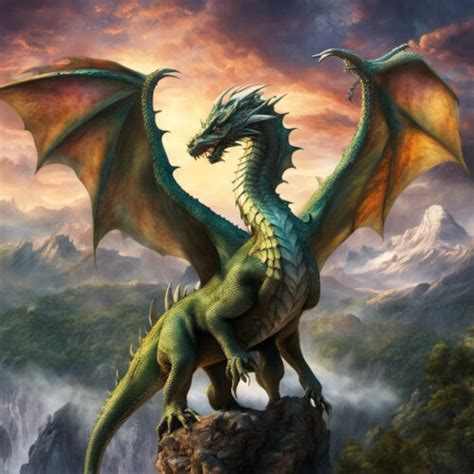 Discover the Enchanting Artwork Showcasing the Mystical Splendor of Dragons