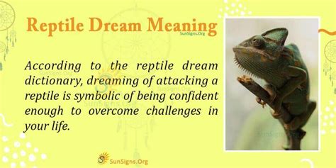 Dream Interpretation: Meaning behind the Death of a Reptilian Creature