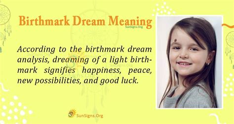 Dreaming of a Birthmark: The Fascinating Interpretations