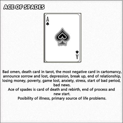 Exploring the Psychological Interpretation of the Ace of Spades