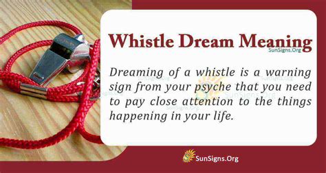 Exploring the Symbolism of Whistle Blowing in Dreams