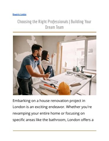 Hiring the Right Professionals: Building a Dream Team for Your Ideal Residence