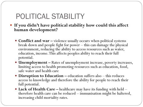 Impact of Unexpected Events on Political Stability