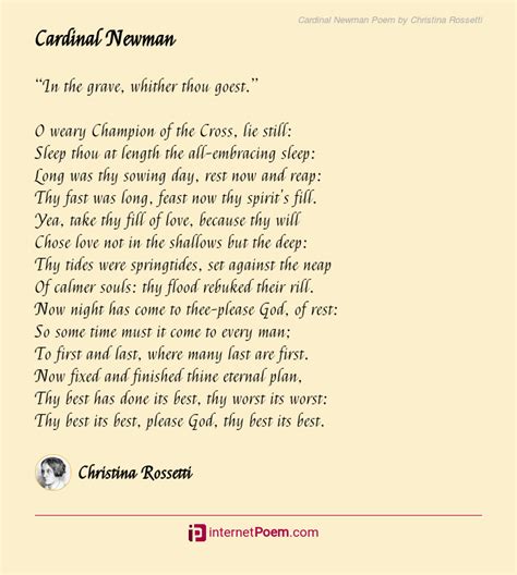 Inspiration from Cardinal Newman's Poem