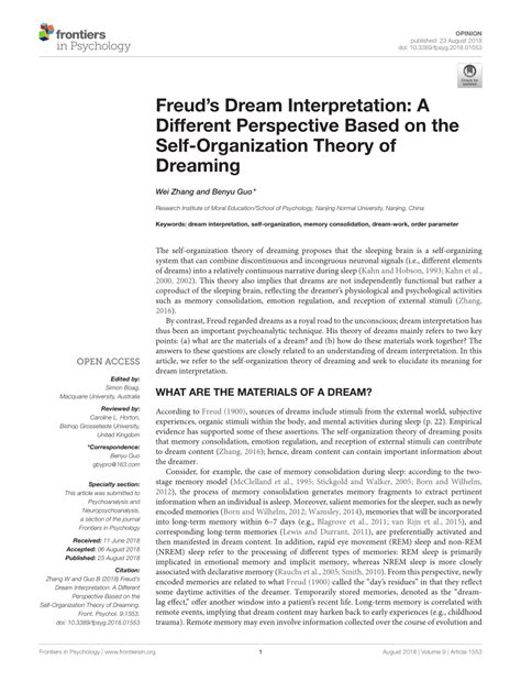 Interpreting the Dream from Various Perspectives