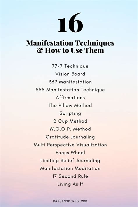 Manifestation Techniques: From Visualization to Affirmations