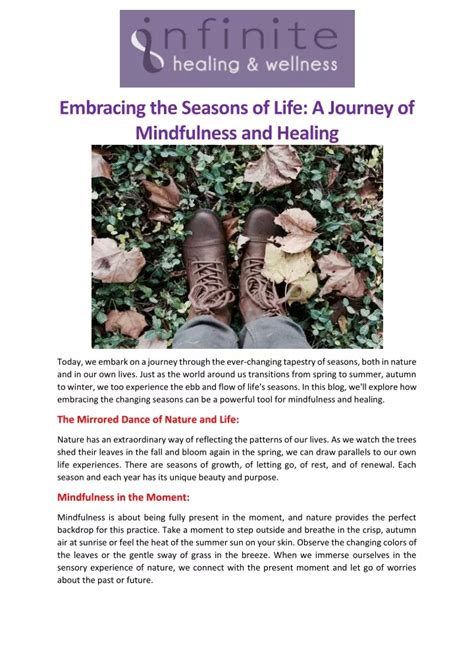 Mindfulness in the Season of Transformation: Embracing the Now amidst Nature's Enchanting Dance