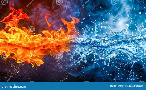 Opposing Elements: The Clash of Fire and Water