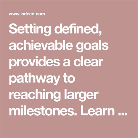 Setting clear and achievable goals: The pathway to success