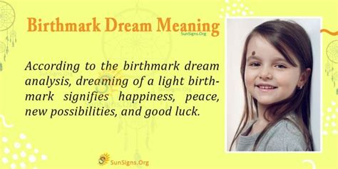 Symbolism of Birthmarks in Dreams