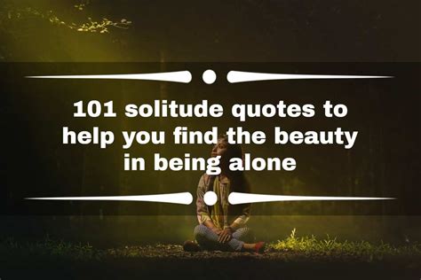 The Allure of Solitude