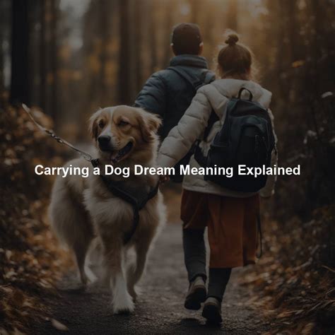 The Connection Between Carrying a Canine in Dreams and Personal Bonds