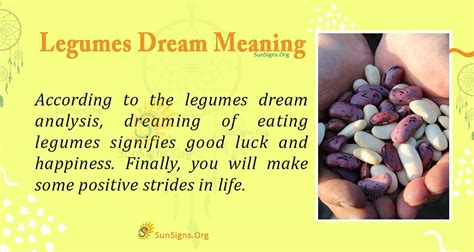 The Multifaceted Symbolism of Legumes in Dreamscapes