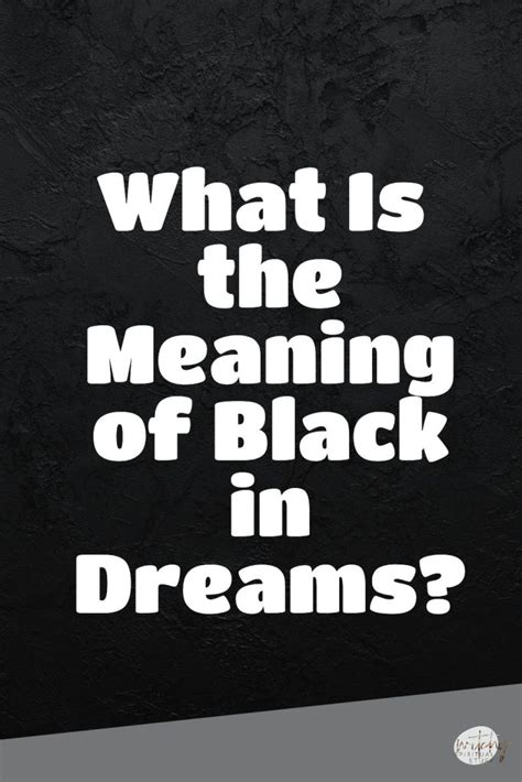 The Significance of Ebony in Dreams