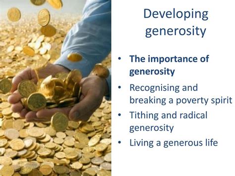 The Significance of Generosity in Our Aspirations