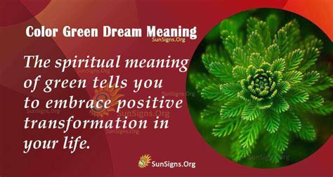 The Significance of Green in Dream Interpretation