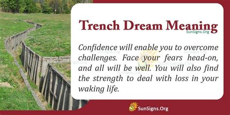 The Significance of a Trench in Dreams