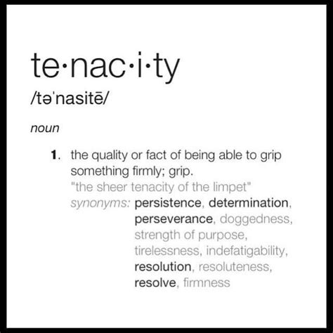 The Strength of Tenacity