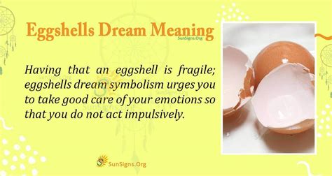 The Symbolic Associations of Eggshells in Dreams: Interpretations and Meanings