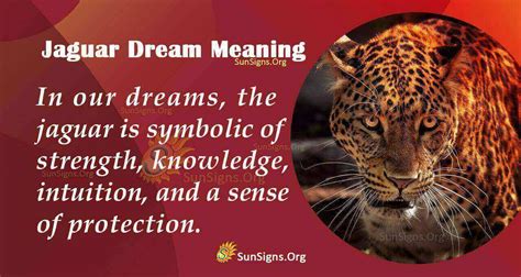 The Symbolic Significance of Dreaming about Being Pursued by a Dark Jaguar