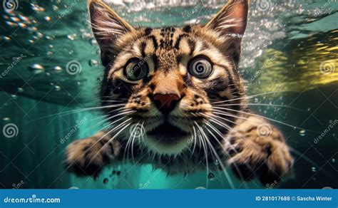 The psychological significance of envisioning a feline immersed in aquatic surroundings