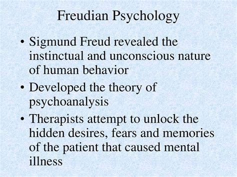 Unconscious Desires Revealed: The Freudian Perspective