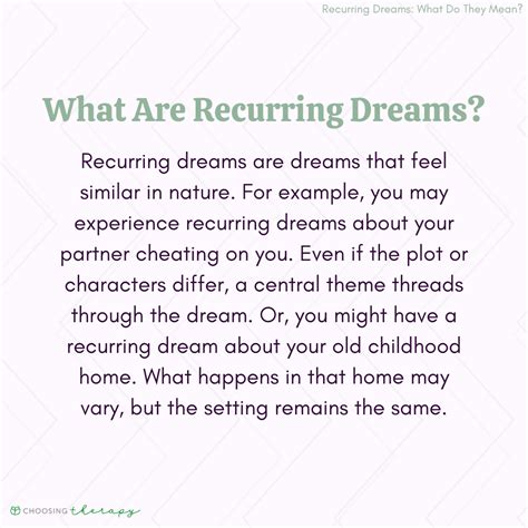 Unveiling Patterns and Hidden Messages in the Dream World: Understanding the Intricacies of Recurring Dreams