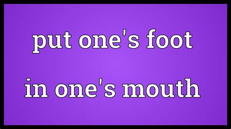 Unveiling the Psychological Significance of Putting One's Foot in One's Mouth Dreams